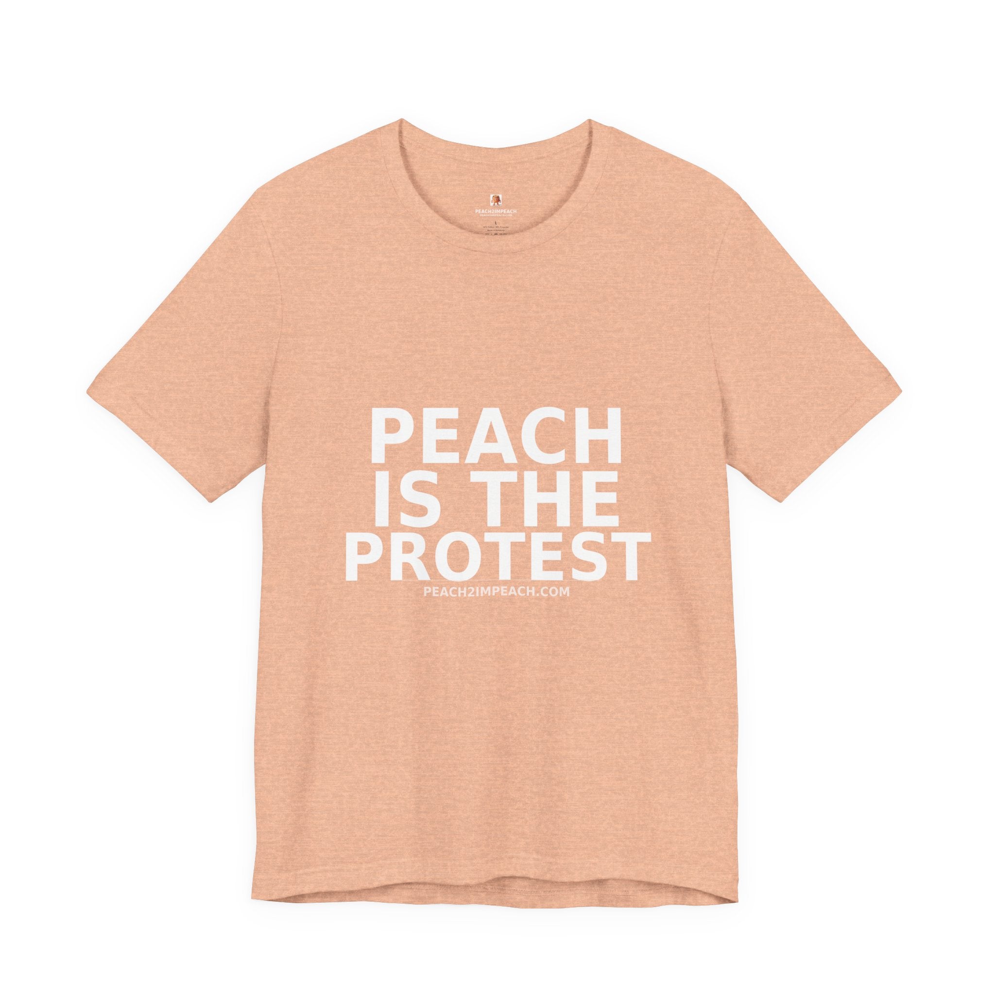 Folded peach Peach Is the Protest impeach Trump movement t-shirt by Peach2Impeach