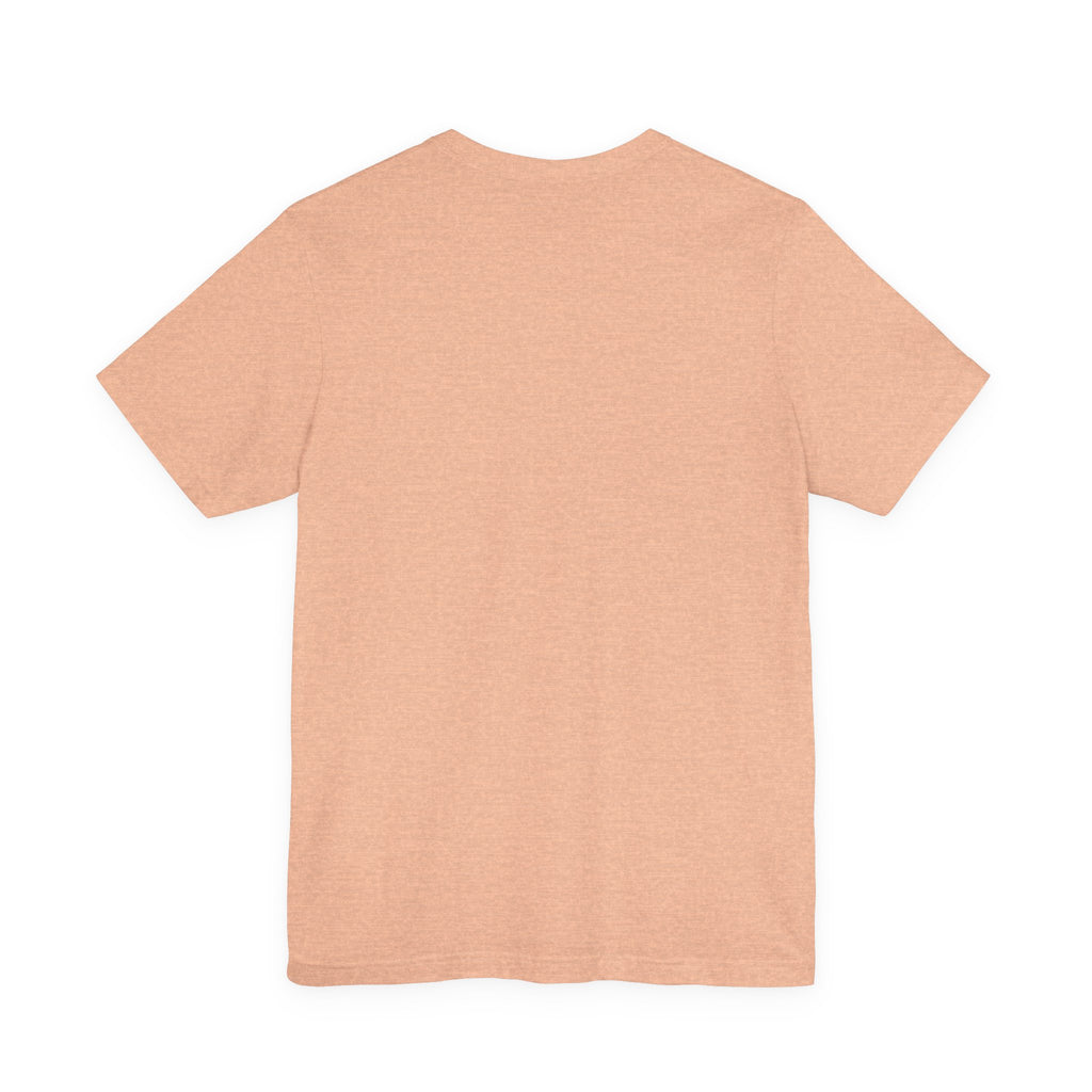 Back view of plain peach 34 Felonies Zero Days Served Trump conviction protest t-shirt by Peach2Impeach
