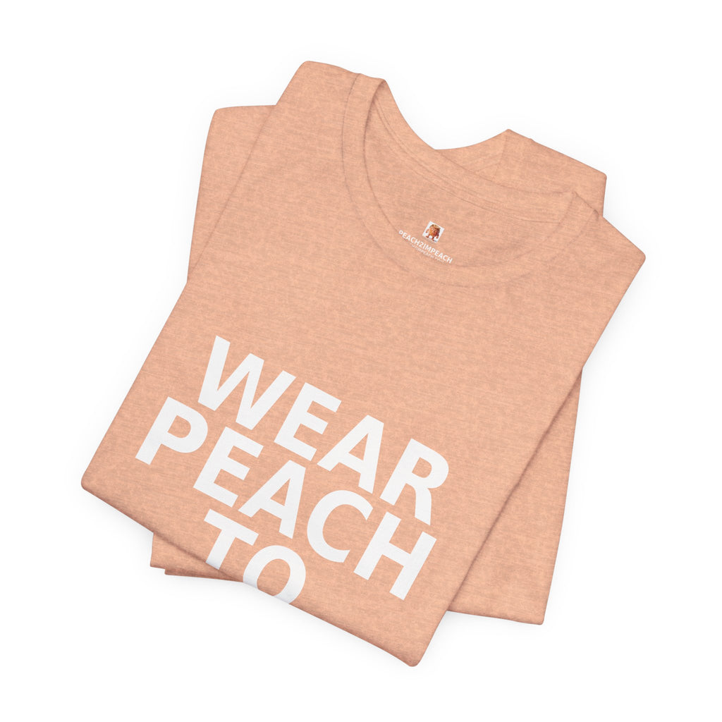 Peach Wear Peach to Impeach political protest impeachment t-shirt with white text by Peach2Impeach